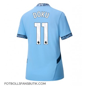 Manchester City Jeremy Doku #11 Replika Hemmatröja Damer 2024-25 Kortärmad